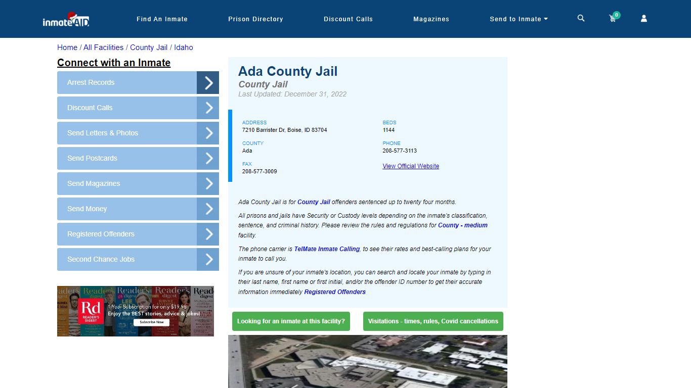 Ada County Jail - Inmate Locator - Boise, ID